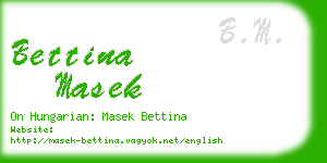 bettina masek business card